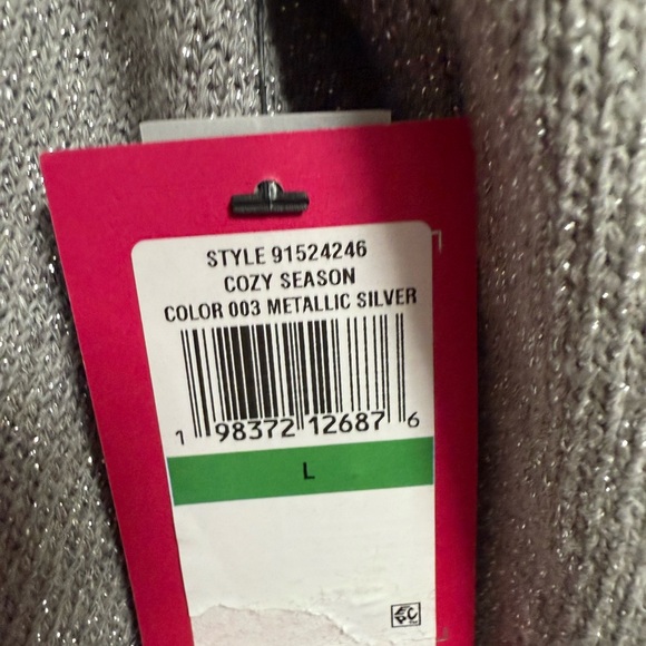 Vince Camuto Silver Off-the-Shoulder Sweater - Picture 5 of 5